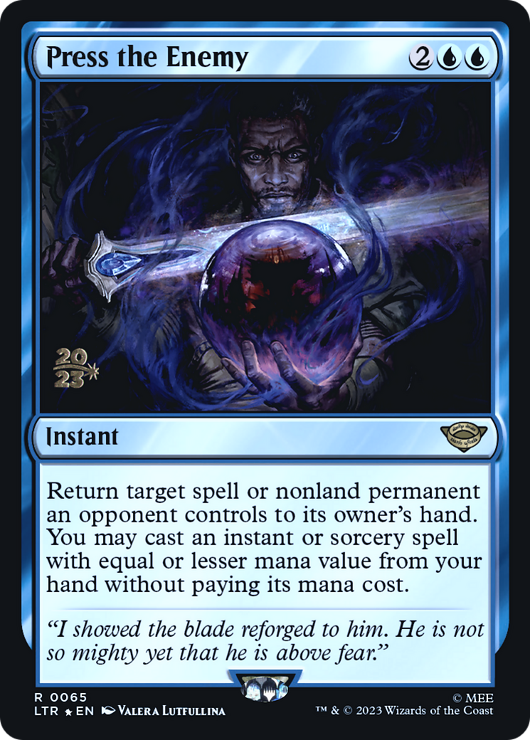 Press the Enemy (PRE-065) [Tales of Middle-earth Promos] Foil MTG Single Wizards of the Coast