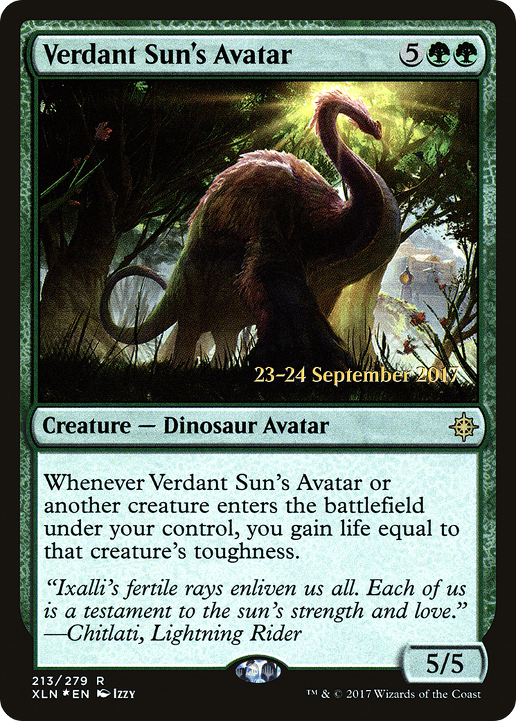 Verdant Sun's Avatar (PRE-213) [Ixalan Promos] Foil MTG Single Wizards of the Coast