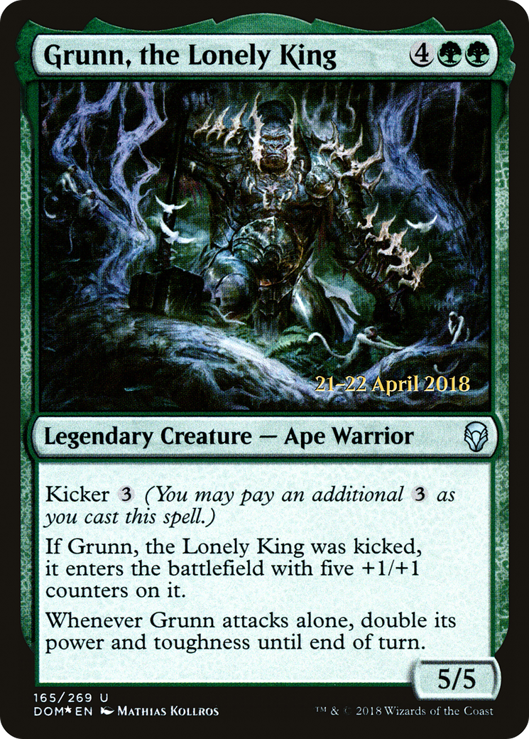 Grunn, the Lonely King (PRE-165) [Dominaria Promos] Foil MTG Single Wizards of the Coast