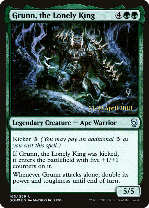 Grunn, the Lonely King (PRE-165) [Dominaria Promos] Foil MTG Single Wizards of the Coast