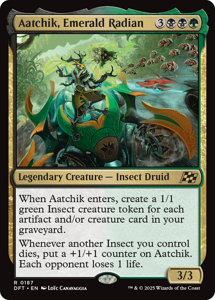 Aatchik, Emerald Radian (DFT-187) [Aetherdrift] Foil MTG Single Wizards of the Coast
