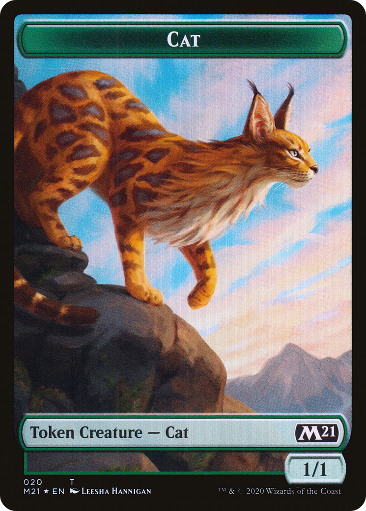 Cat (TM21-020) [Tokens] Core Set 2021 Tokens Foil MTG Single Wizards of the Coast