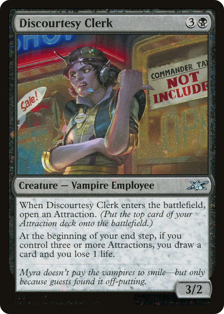 Discourtesy Clerk (Galaxy Foil) (UNF-356) [Unfinity] Foil MTG Single Wizards of the Coast