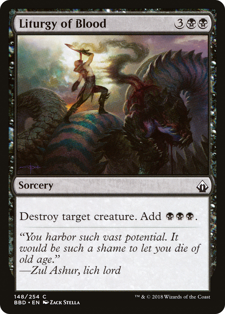 Liturgy of Blood (BBD-148) [Battlebond] Foil MTG Single Wizards of the Coast