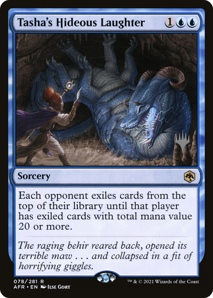 Tasha's Hideous Laughter (PPAFR-078) [Adventures in the Forgotten Realms Promos] Foil MTG Single Wizards of the Coast