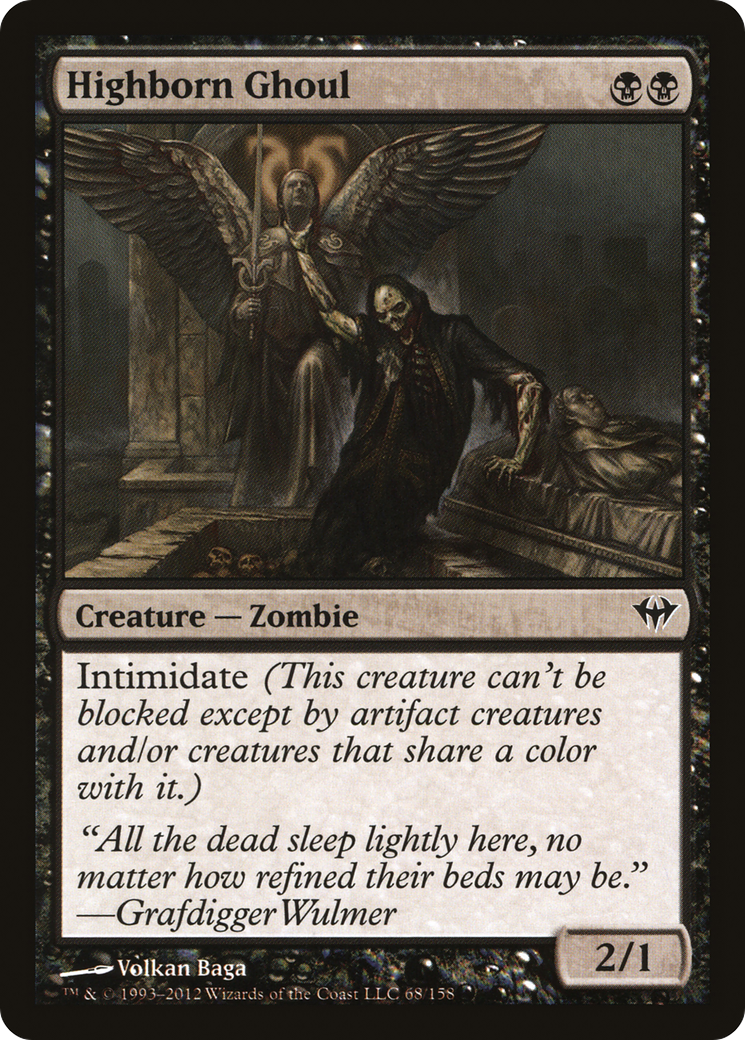 Highborn Ghoul (DKA-068) [Dark Ascension] Foil MTG Single Wizards of the Coast