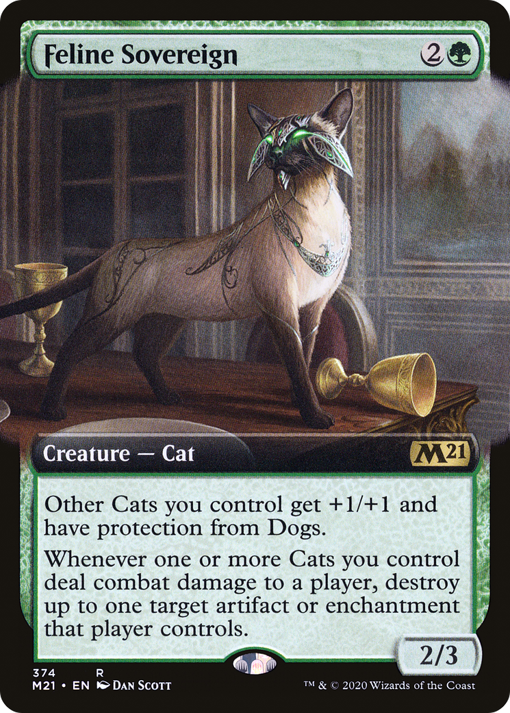 Feline Sovereign (M21-374) [Core Set 2021] (Extended Art) Foil MTG Single Wizards of the Coast