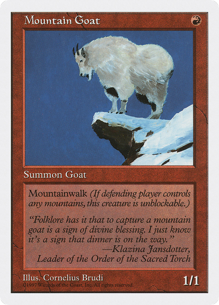 Mountain Goat (5ED-252) [Fifth Edition] MTG Single Wizards of the Coast