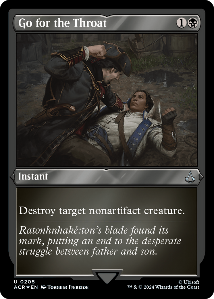 Go for the Throat (ACR-205) [Assassin's Creed] Etched Foil MTG Single Wizards of the Coast