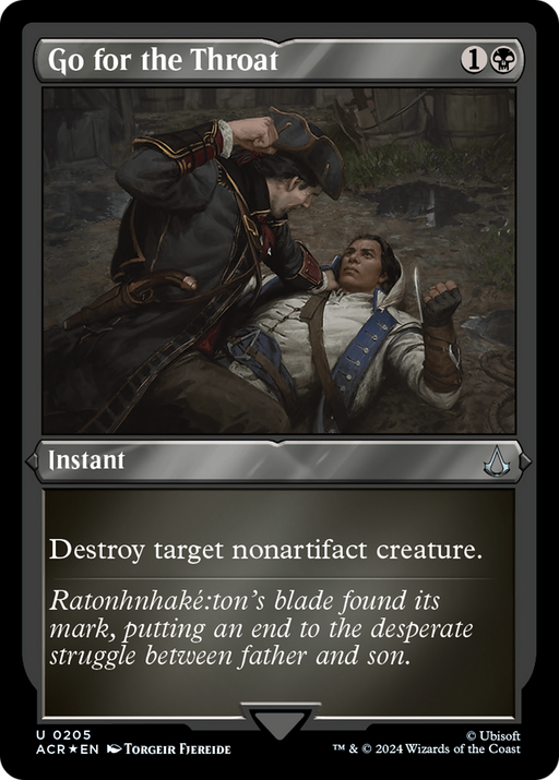 Go for the Throat (ACR-205) [Assassin's Creed] Etched Foil MTG Single Wizards of the Coast