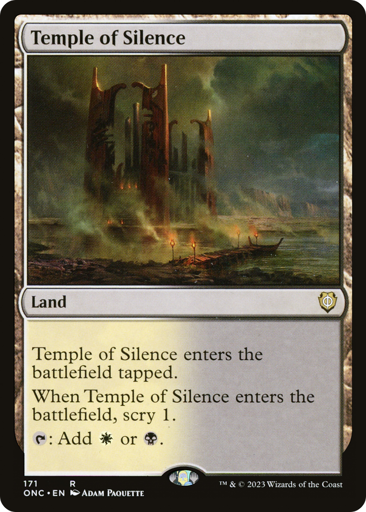 Temple of Silence (ONC-171) [Phyrexia: All Will Be One Commander] MTG Single Wizards of the Coast