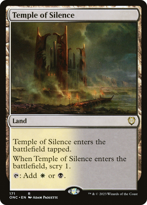 Temple of Silence (ONC-171) [Phyrexia: All Will Be One Commander] MTG Single Wizards of the Coast