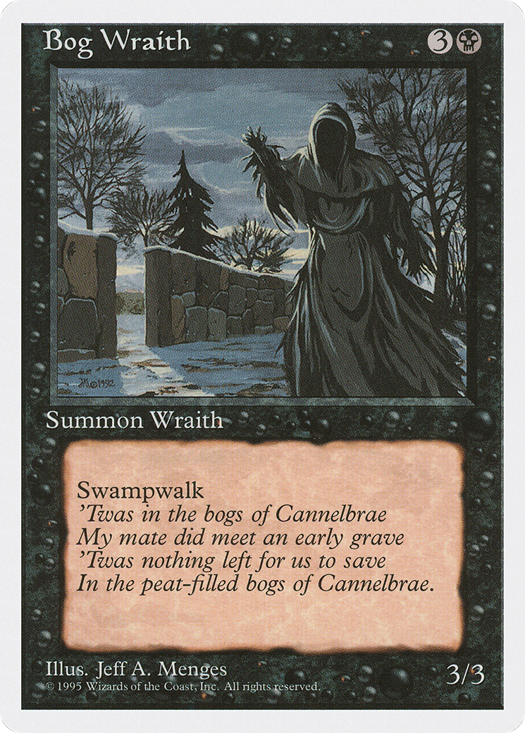 Bog Wraith (4ED-124) [Fourth Edition] MTG Single Wizards of the Coast