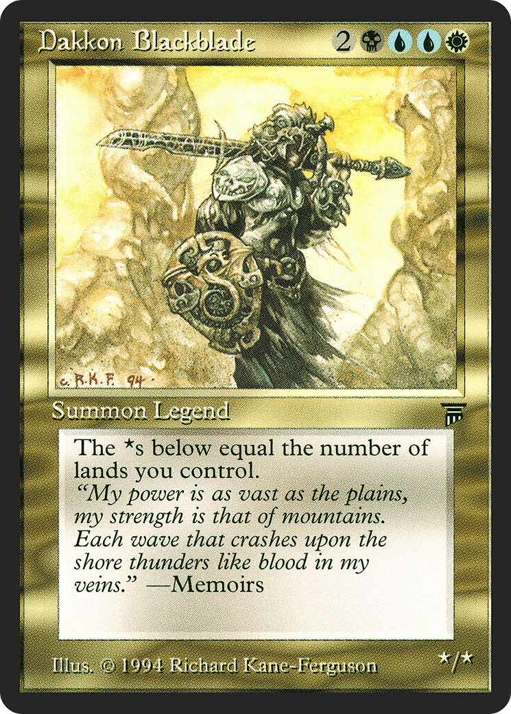Dakkon Blackblade (LEG-) [Oldschool] Legends MTG Single Wizards of the Coast