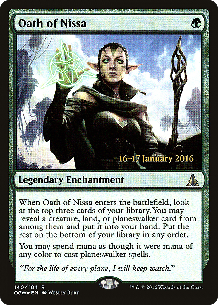 Oath of Nissa (PRE-140) [Oath of the Gatewatch Promos] Foil MTG Single Wizards of the Coast