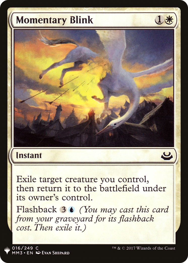 Momentary Blink (LIST-MM3-16) [Mystery Booster] The List MTG Single Wizards of the Coast