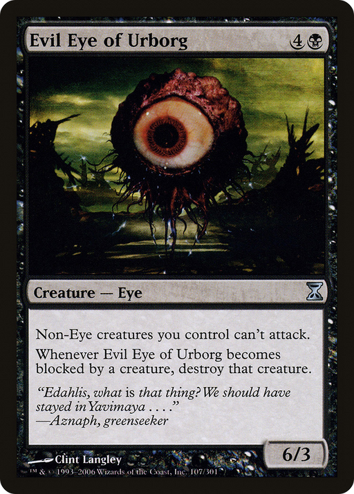 Evil Eye of Urborg (TSP-107) [Time Spiral] MTG Single Wizards of the Coast