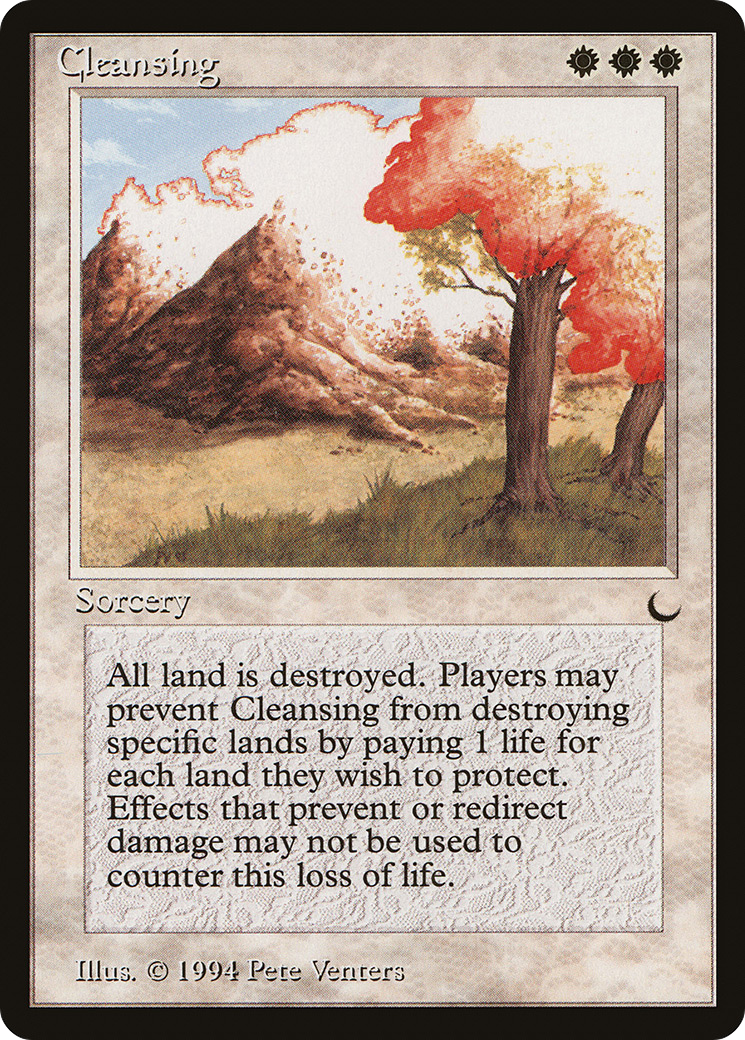 Cleansing (DRK-) [Oldschool] The Dark MTG Single Wizards of the Coast