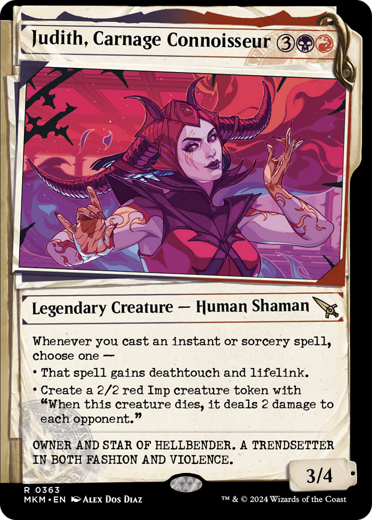 Judith, Carnage Connoisseur (MKM-363) [Murders at Karlov Manor] (Showcase) MTG Single Murders at Karlov Manor