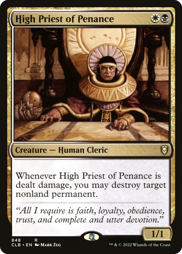 High Priest of Penance (CLB-848) [Commander Legends: Battle for Baldur's Gate] MTG Single Wizards of the Coast