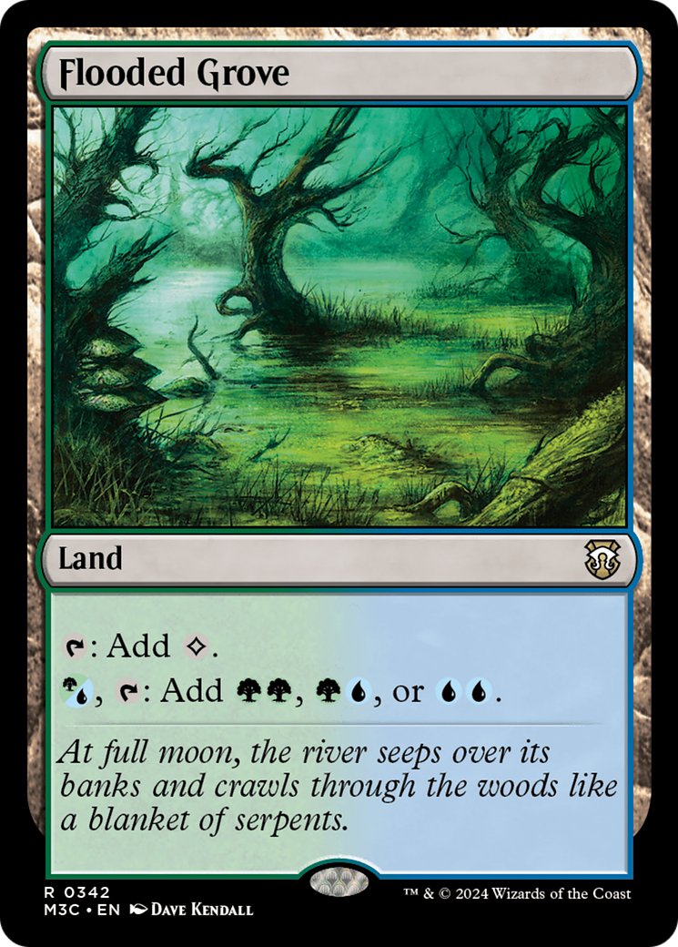 Flooded Grove (M3C-342) [Modern Horizons 3 Commander] MTG Single Wizards of the Coast