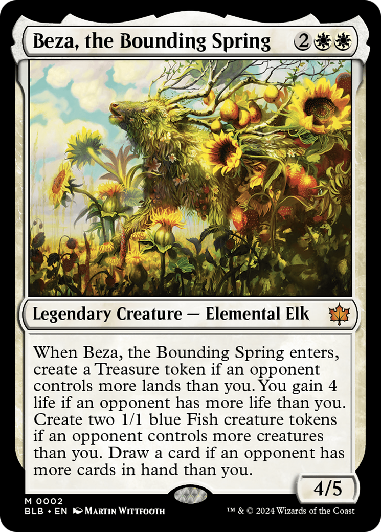 Beza, the Bounding Spring (BLB-002) [Bloomburrow] Foil MTG Single Wizards of the Coast