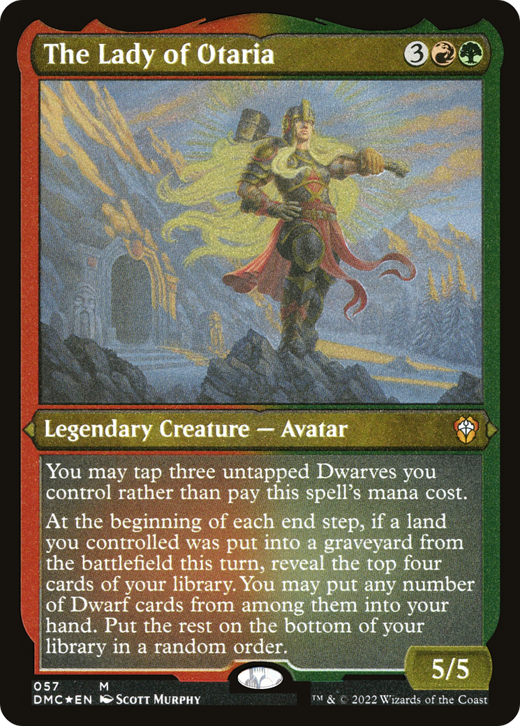 The Lady of Otaria (DMC-057) [Dominaria United Commander] Etched Foil MTG Single Wizards of the Coast