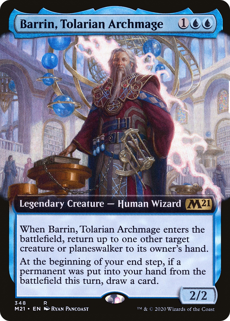 Barrin, Tolarian Archmage (M21-348) [Core Set 2021] (Extended Art) MTG Single Wizards of the Coast