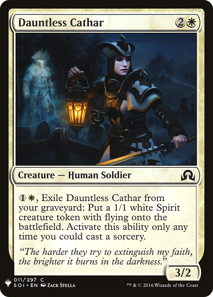 Dauntless Cathar (LIST-SOI-11) [Mystery Booster] The List MTG Single Wizards of the Coast