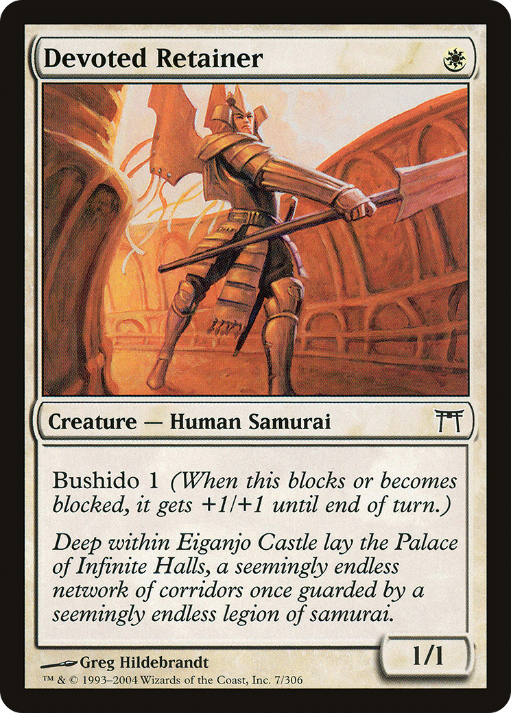 Devoted Retainer (CHK-007) [Champions of Kamigawa] Foil MTG Single Wizards of the Coast