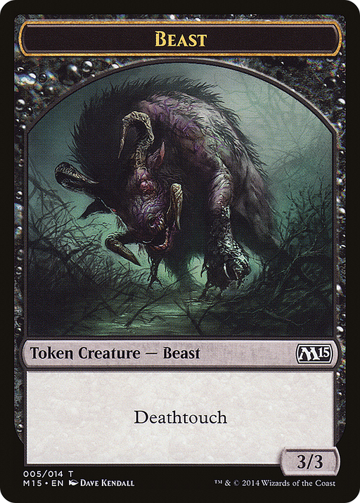 Beast Token (Black) (M15-005) [Tokens] Magic 2015 Tokens MTG Single Wizards of the Coast