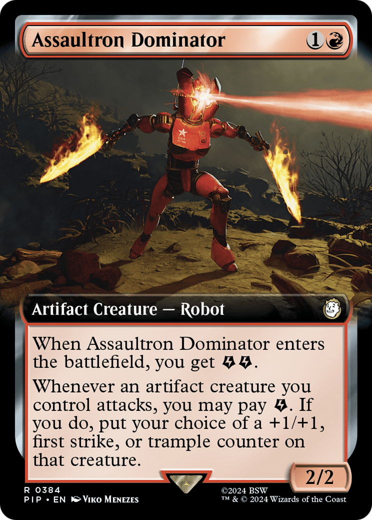 Assaultron Dominator (PIP-384) [Fallout] (Extended Art) MTG Single Wizards of the Coast