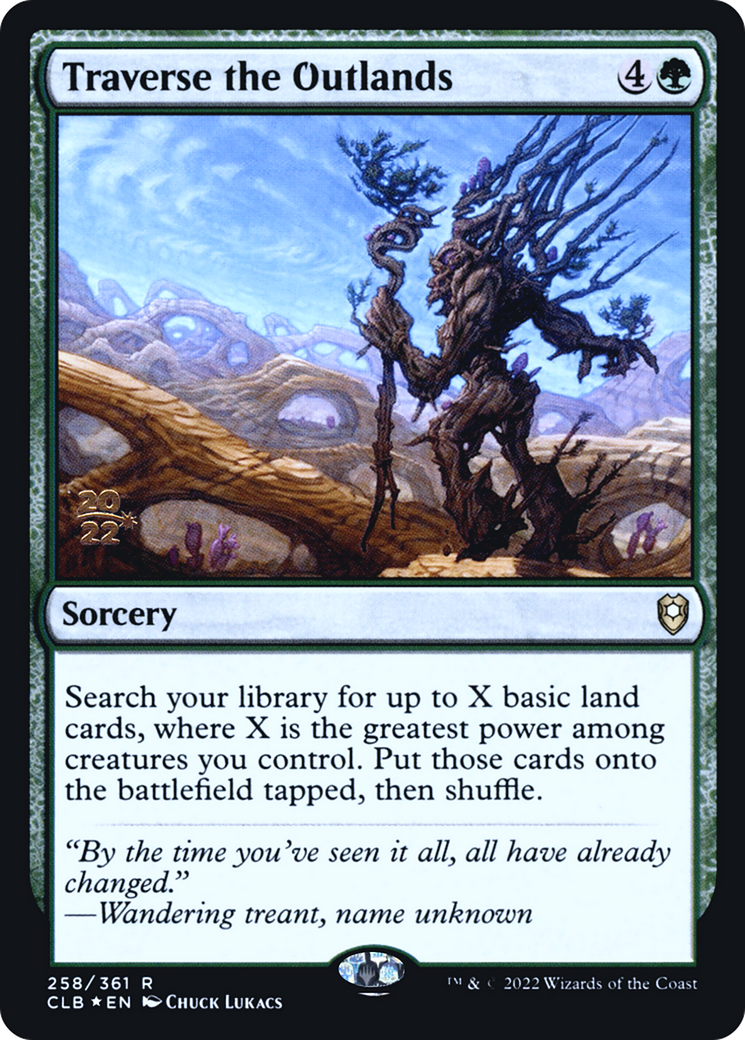 Traverse the Outlands (PRE-258) [Battle for Baldur's Gate Promos] Foil MTG Single Wizards of the Coast