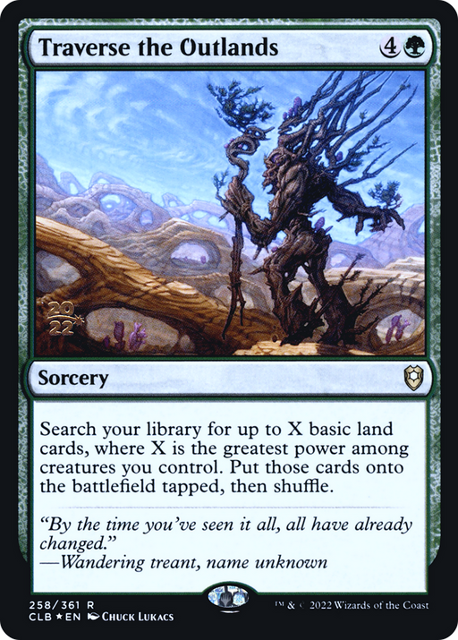 Traverse the Outlands (PRE-258) [Battle for Baldur's Gate Promos] Foil MTG Single Wizards of the Coast