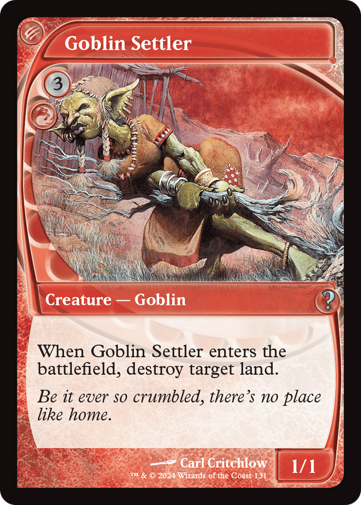 Goblin Settler (Future Sight) (MB2-131) [Mystery Booster] Mystery Booster 2 MTG Single Wizards of the Coast