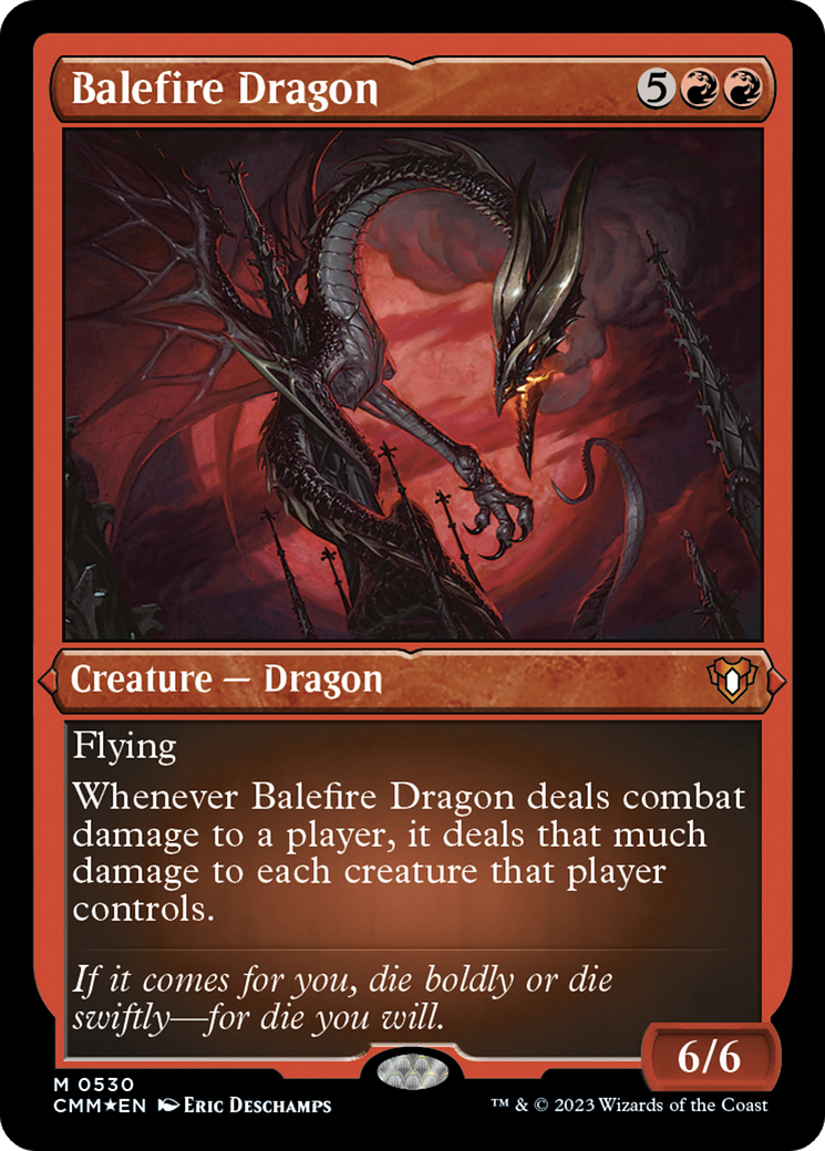 Balefire Dragon (CMM-530) [Commander Masters] Etched Foil MTG Single Wizards of the Coast