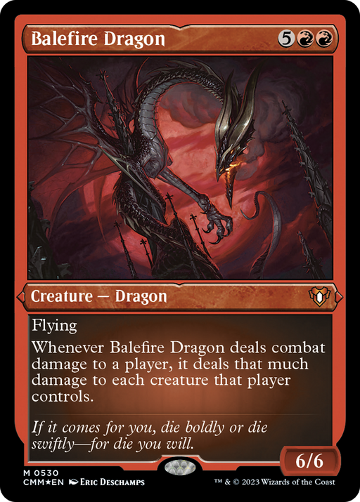 Balefire Dragon (CMM-530) [Commander Masters] Etched Foil MTG Single Wizards of the Coast