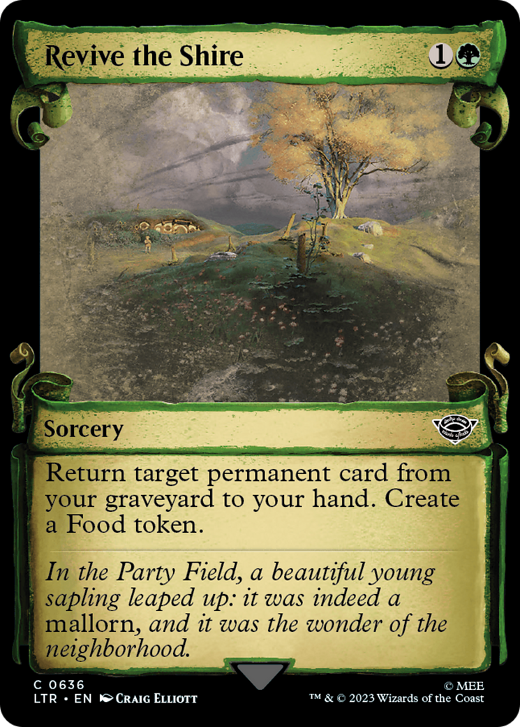 Revive the Shire (Showcase Scrolls) (LTR-636) [The Lord of the Rings: Tales of Middle-earth] (Showcase) Foil MTG Single Wizards of the Coast