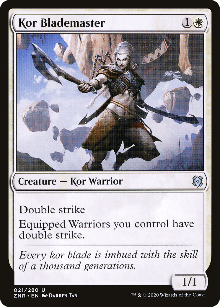 Kor Blademaster (ZNR-021) [Zendikar Rising] Foil MTG Single Wizards of the Coast