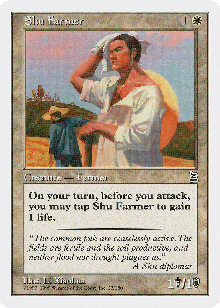 Shu Farmer (PTK-023) [Oldschool] Portal Three Kingdoms MTG Single Wizards of the Coast
