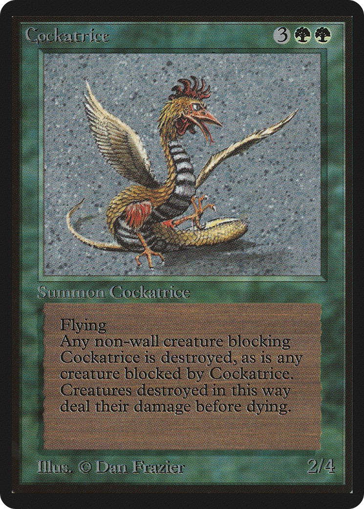 Cockatrice (LEB-) [Oldschool] Limited Edition Beta MTG Single Wizards of the Coast