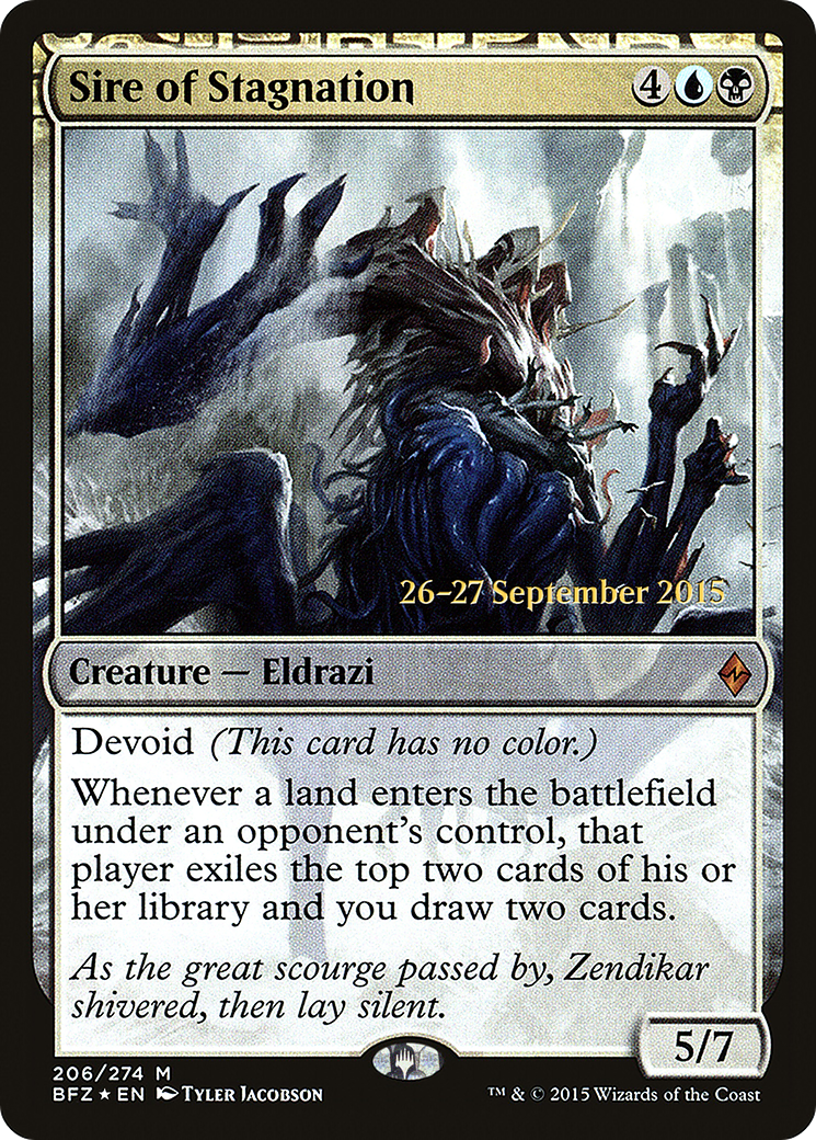 Sire of Stagnation (PRE-206) [Battle for Zendikar Promos] Foil MTG Single Wizards of the Coast