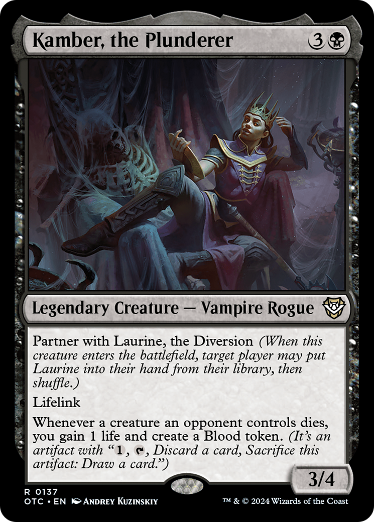 Kamber, the Plunderer (OTC-137) [Outlaws of Thunder Junction Commander] MTG Single Wizards of the Coast