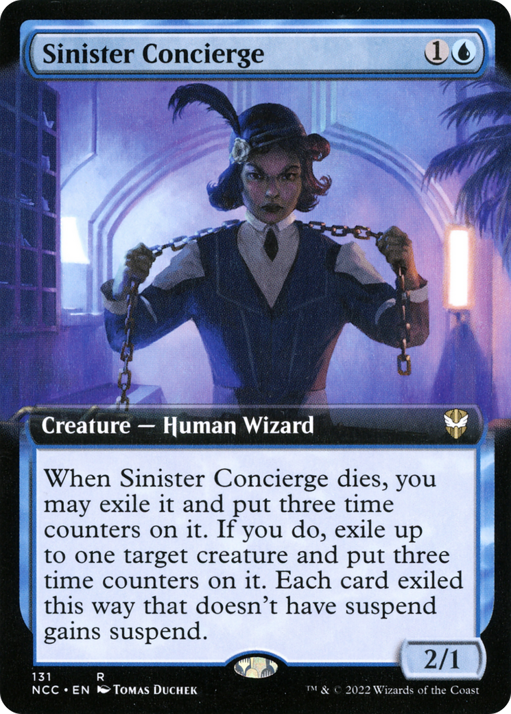 Sinister Concierge (NCC-131) [New Capenna Commander] (Extended Art) MTG Single Wizards of the Coast