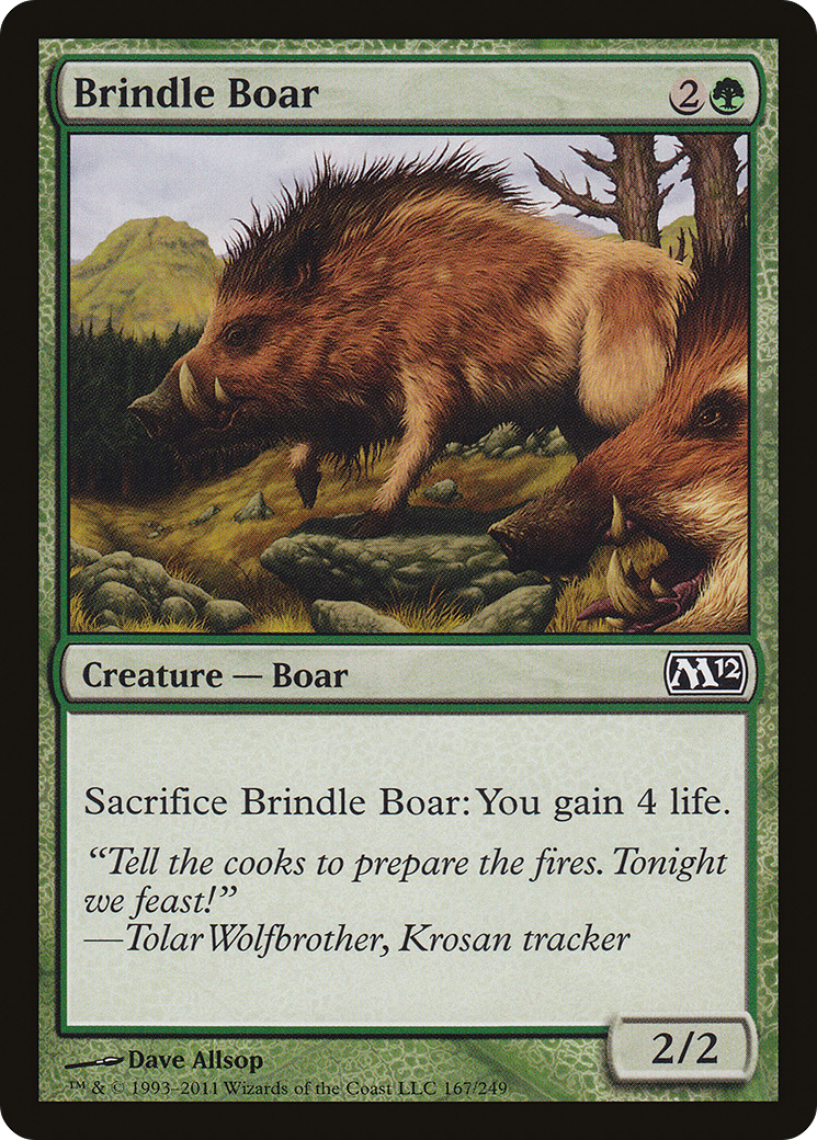Brindle Boar (M12-167) [Magic 2012] MTG Single Wizards of the Coast