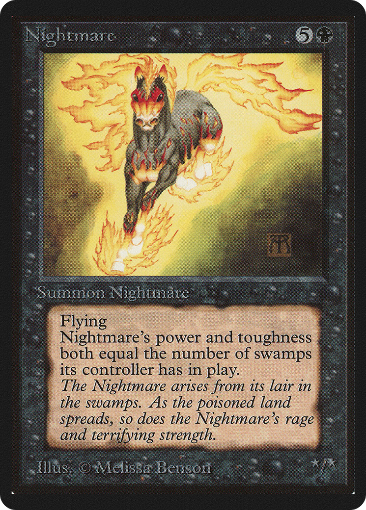 Nightmare (LEB-119) [Oldschool] Limited Edition Beta MTG Single Wizards of the Coast