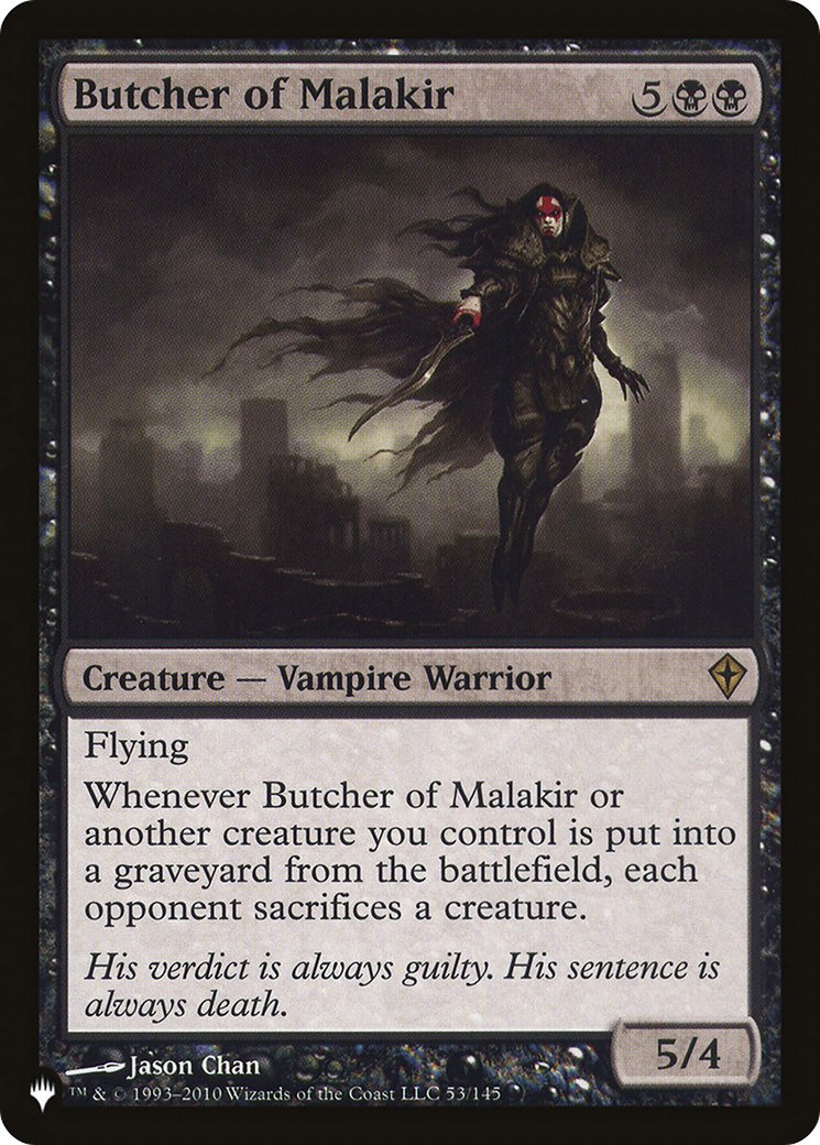 Butcher of Malakir (LIST-WWK-53) [Mystery Booster] The List MTG Single Wizards of the Coast