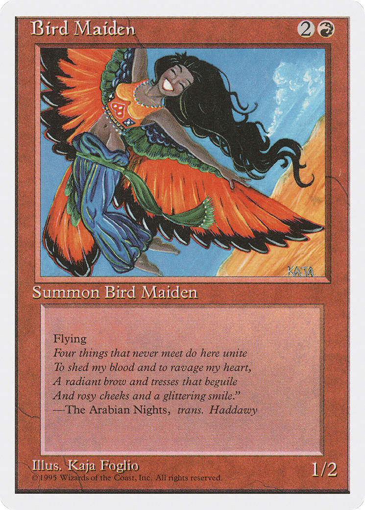 Bird Maiden (4ED-177) [Fourth Edition] MTG Single Wizards of the Coast