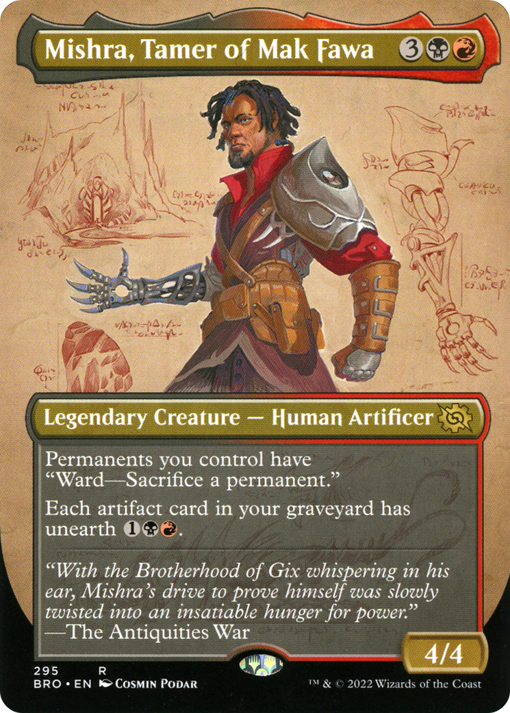 Mishra, Tamer of Mak Fawa (BRO-295) [The Brothers' War] (Borderless) MTG Single Wizards of the Coast