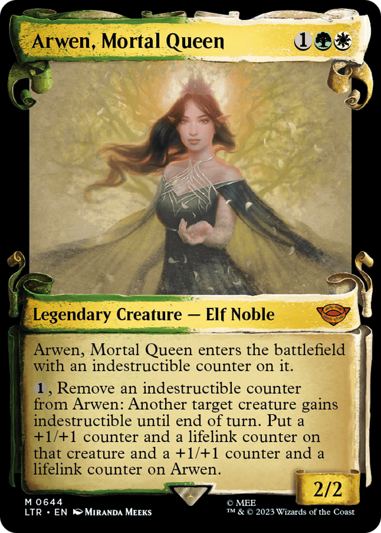 Arwen, Mortal Queen (Showcase Scrolls) (LTR-644) [The Lord of the Rings: Tales of Middle-earth] (Showcase) MTG Single Wizards of the Coast
